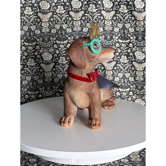 Holiday Dachshund Statue with Glasses & Bow Tie – 2026 New Year Dog, Wiener Dog - Picture 7 of 11